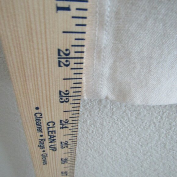 Lands End Women's Jeans 12 White Cropped Wide Leg Selvedge Denim Casual Coastal - Picture 10 of 11